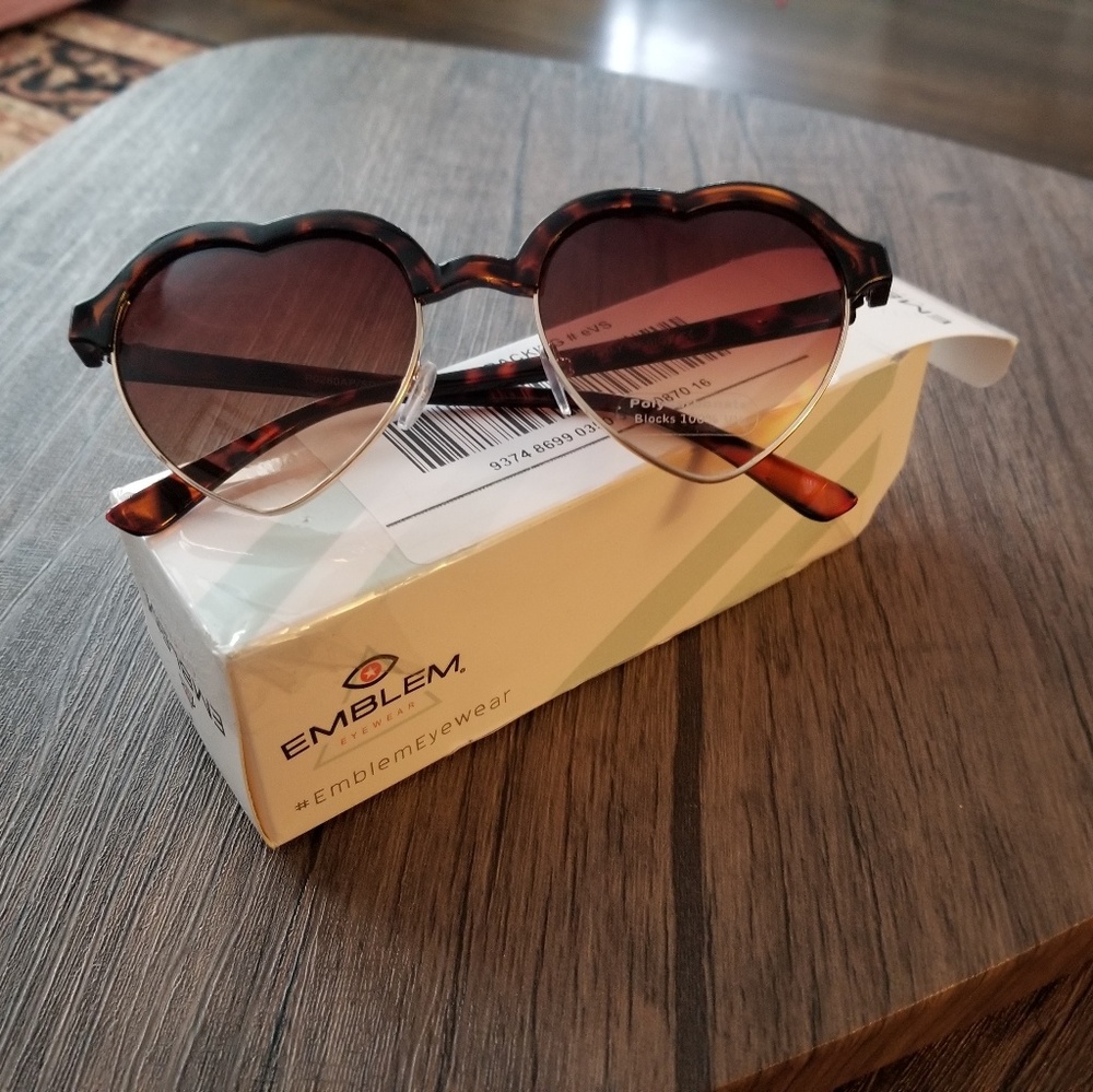 Heart Shaped Tortiseshell Sunglasses